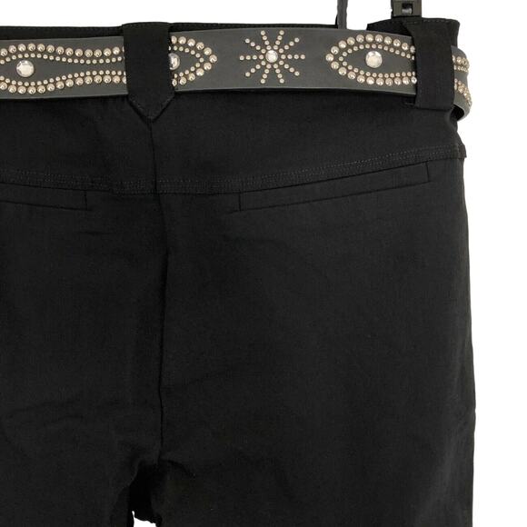 Covington Women's Stretch Career Pants with Belt Tapered Leg Black Size 12P NWT - Picture 8 of 10